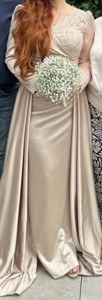 Prachtige trouwjurk bruidsjurk verlovingsjurk gala jurk 40, Ophalen of Verzenden, Zo goed als nieuw, Beige, Trouwjurk