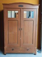 Grenen Houten vintage demontabele kleding kast, linnenkast, Ophalen, Gebruikt, 100 tot 150 cm, 200 cm of meer
