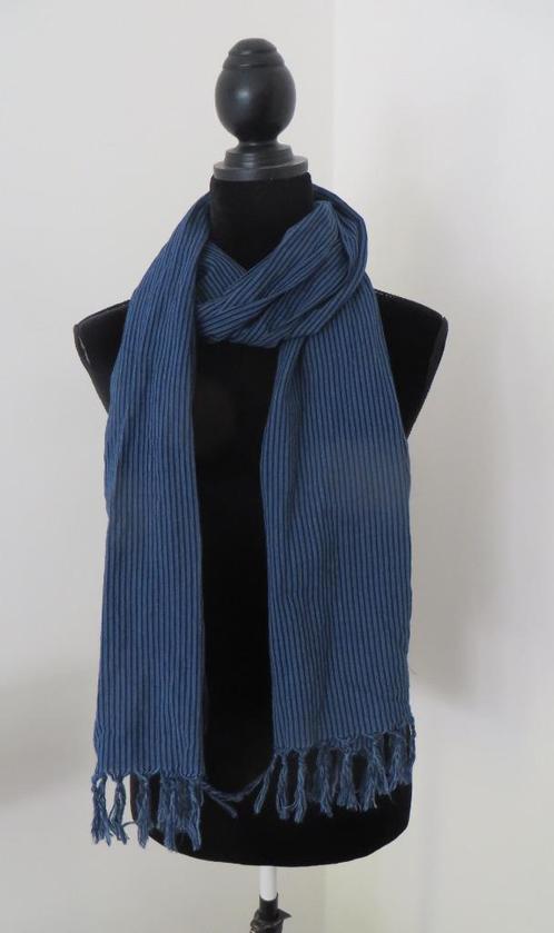 SCOTCH & SODA I Leuke gestreepte Sjaal I Blauw I 100% katoen, Kleding | Dames, Mutsen, Sjaals en Handschoenen, Zo goed als nieuw