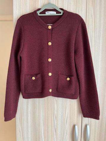 Bordeauxrood vest(jasje) Zara L zgan beschikbaar voor biedingen