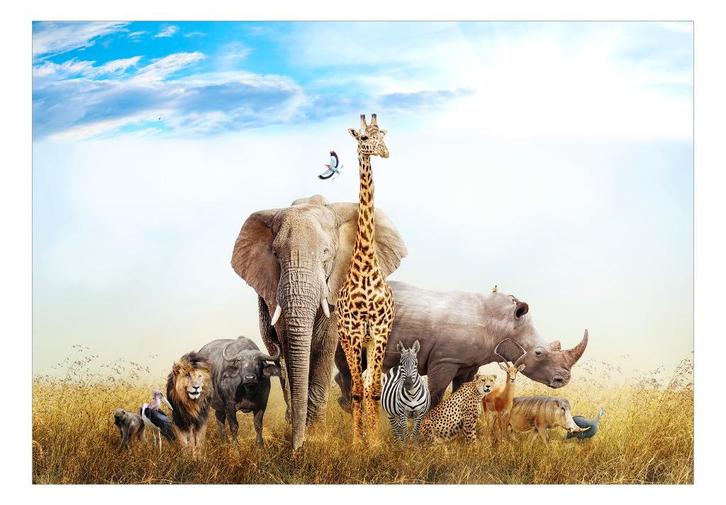 Jungledieren behang Wildlife of Africa, Jungle behang, giraf, Huis en Inrichting, Stoffering | Behang, minder dan 10 m², Verzenden