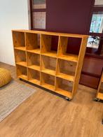 Unieke boekenkasten / vakkenkasten van Fins Vuren op wielen, Ophalen, Gebruikt, 100 tot 150 cm, 100 tot 150 cm