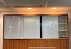 Kast met melkglazen/whiteboard schuifdeuren, Huis en Inrichting, Kasten | Overige, Ophalen, Zo goed als nieuw