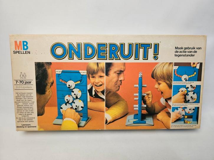 # Onderuit Vintage MB Spel, Hobby en Vrije tijd, Gezelschapsspellen | Bordspellen, Gebruikt, Drie of vier spelers, Ophalen of Verzenden