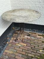 Marmeren Bistro Tafel - 80cm, Ophalen, Gebruikt, Rond, Metaal