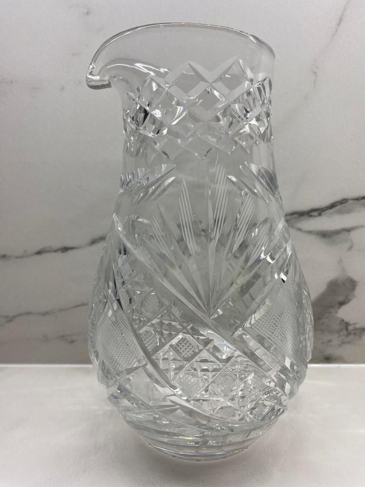 Bohemia Tsjechische 24k loodkristallen schenkkan jaren ‘80, Antiek en Kunst, Antiek | Glas en Kristal, Ophalen of Verzenden