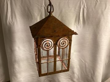 Art Deco.Zwaar koperen Lantaarnlamp. Amsterdamse School.1920 beschikbaar voor biedingen