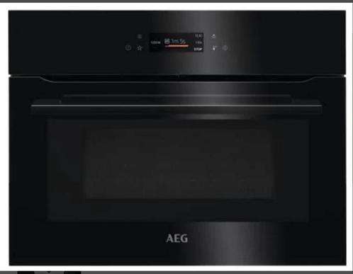 Strakke AEG inbouw grill-magnetron – 42L, zwart, bijna nieuw, Witgoed en Apparatuur, Ovens, Zo goed als nieuw, Inbouw, Oven met grill