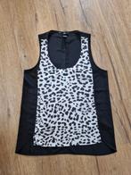 Top zwart met wit panterprint maat 38 H&M, Maat 38/40 (M), H&M, Zwart, Ophalen of Verzenden