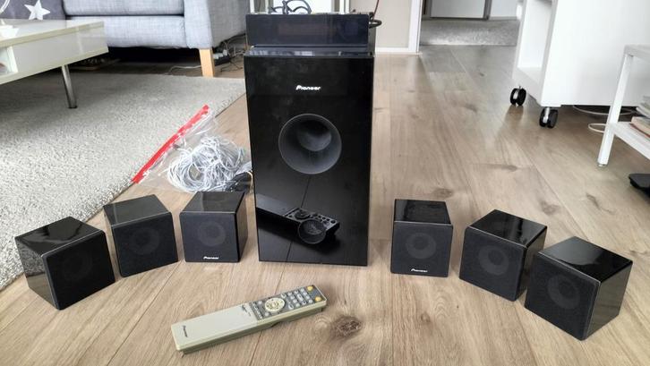 Pioneer surround set, versterker, subwoofer, optisch, analoo, Audio, Tv en Foto, Luidsprekers, Zo goed als nieuw, 60 tot 120 watt