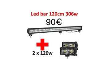 Led bar 120cm + 2 x stralers 16cm nieuw! beschikbaar voor biedingen