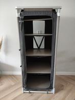 Hoge campingkast. 4 legplanken. Vrijbuiter. Antraciet., Caravans en Kamperen, Kampeermeubelen, Ophalen of Verzenden, Zo goed als nieuw