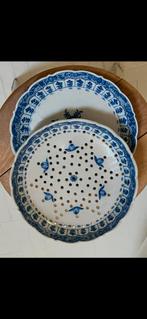 Antique Royal Tichelaar Makkum Delft Faience Fruit Strainer, Ophalen of Verzenden