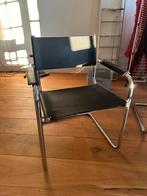 Buisframe stoelen 2 stuks Mart Stam, Ophalen, Gebruikt, Zwart, Leer