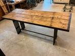 Industriële Tafel - Stoer & Stevig - 206 x 80 cm, Huis en Inrichting, Tafels | Eettafels, Gebruikt, Metaal, 200 cm of meer, Vijf personen of meer