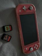 Nitendo switch light roze met 1 spel, Spelcomputers en Games, Spelcomputers | Nintendo Switch Lite, Roze of Coral, Ophalen of Verzenden