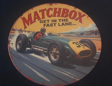 Matchbox Wandbord - Raceauto Decoratie beschikbaar voor biedingen