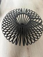 Zwarte metalen plafondlamp – moderne opengewerkte kap, Ophalen, Zo goed als nieuw, Metaal, Minder dan 50 cm