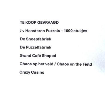 Jan van Haasteren puzzels - Te koop gevraagd beschikbaar voor biedingen
