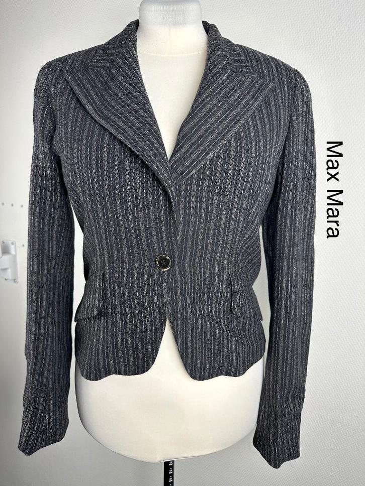 Max Mara Blazer  (mt: 40) 9,5/9201, Kleding | Dames, Jasjes, Kostuums en Pakken, Zo goed als nieuw, Maat 38/40 (M), Zwart, Ophalen of Verzenden