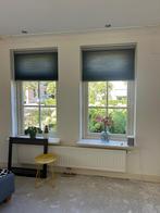 2 Nette Plissé Gordijnen, Huis en Inrichting, Stoffering | Gordijnen en Lamellen, Ophalen, Grijs, 50 tot 100 cm, Zo goed als nieuw