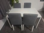 Ikea Eettafel met 4 Stoelen - Zo Goed Als Nieuw!, Huis en Inrichting, Ophalen of Verzenden, Zo goed als nieuw, 4 tot 6 stoelen
