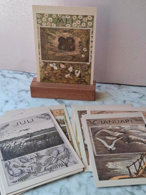 Maandkaarten set seizoenstafel jaartafel antroposofisch, Diversen, Wenskaarten, Nieuw, Verzenden