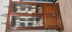 notenhout vitrine kast, Ophalen of Verzenden