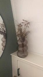 Bruine bol vaas met boeket, Ophalen, Overige kleuren, Minder dan 50 cm, Glas