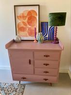 Vintage commode, lila warme kleur, opgeknapt, jaren 60, Minder dan 90 cm, -, 50 tot 70 cm, Onbekend