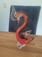 Fraaie glazen vogel van Murano?   22cm hoog rood kleurig, Antiek en Kunst, Ophalen of Verzenden