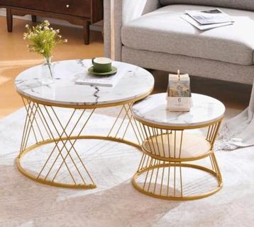 HAUSS SPOLE Salontafel Set - Marmerlook