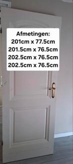 4 x zware hardhouten stompe binnendeuren, Doe-het-zelf en Verbouw, Deuren en Horren, Ophalen, Gebruikt, Minder dan 80 cm, Binnendeur