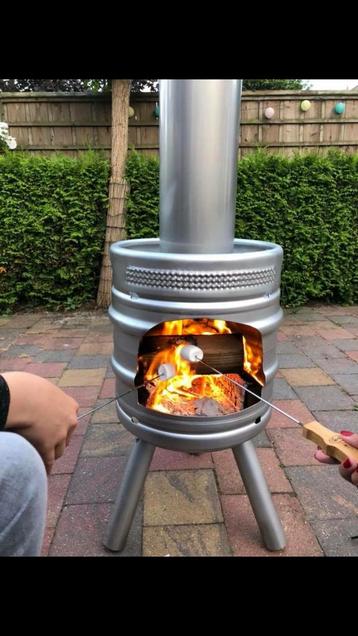 Tuinhaard rvs haard bierfust bierfusten buitenkachel kachel beschikbaar voor biedingen