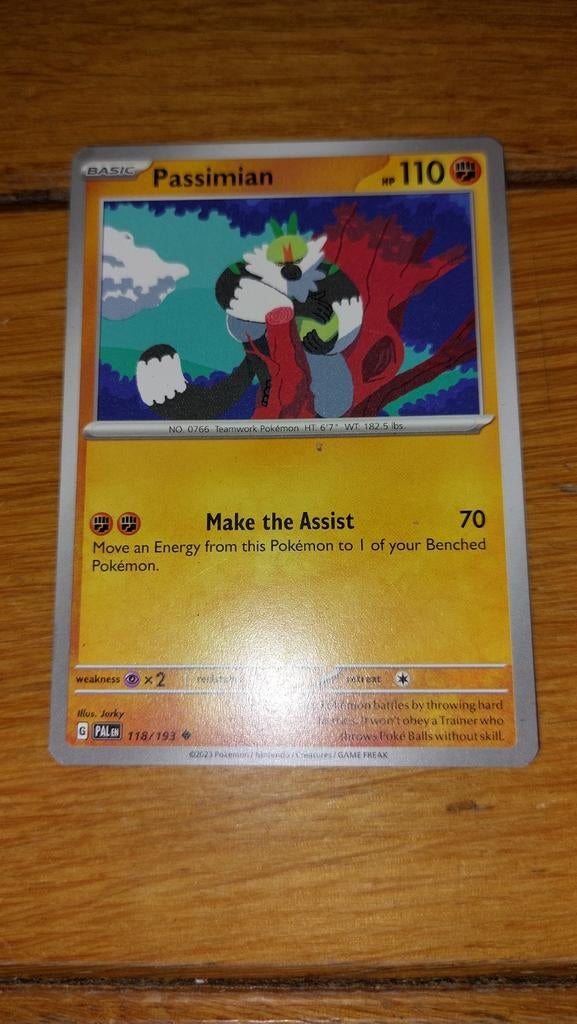 Passimian 118/193 Pokémon kaart, Ophalen of Verzenden, Zo goed als nieuw, Losse kaart