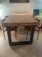 Massieve boomstamtafel - 160 x 76 x 87, Huis en Inrichting, Tafels | Eettafels, Ophalen, 50 tot 100 cm, Zo goed als nieuw, 150 tot 200 cm