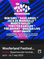 3 tickets voor wooferland Spaarnwoude 7 september, Drie personen of meer