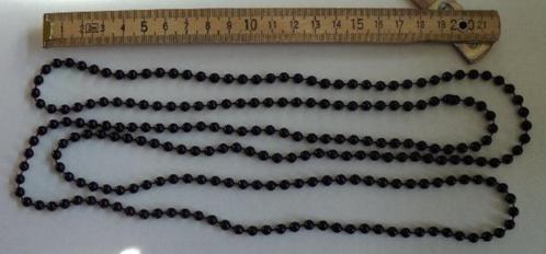 s001) ketting donkerblauw kunststof, Sieraden, Tassen en Uiterlijk, Kettingen, Gebruikt, Kunststof, Blauw, Ophalen of Verzenden