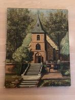 Schilderij olieverf op doek Sint-Dionysiuskerk Asselt, Antiek en Kunst, Kunst | Schilderijen | Klassiek, Ophalen of Verzenden