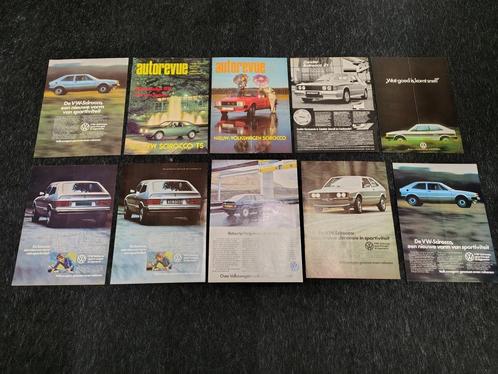 10x Reclame (A4) Volkswagen Scirocco/ MK1 (1976), Verzamelen, Automerken, Motoren en Formule 1, Auto's, Verzenden