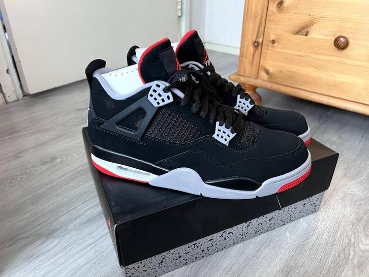 Air Jordan 4 “Bred” 2019 – EU45 – Nieuw, Kleding | Heren, Schoenen, Nieuw, Sneakers of Gympen, Zwart, Ophalen of Verzenden