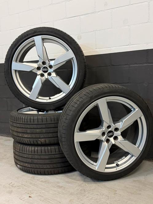 Originele Audi Q5 FY 21 inch zomerset “Audi Sport” z.g.a.n, Auto-onderdelen, Banden en Velgen, Banden en Velgen, Zomerbanden, 21 inch
