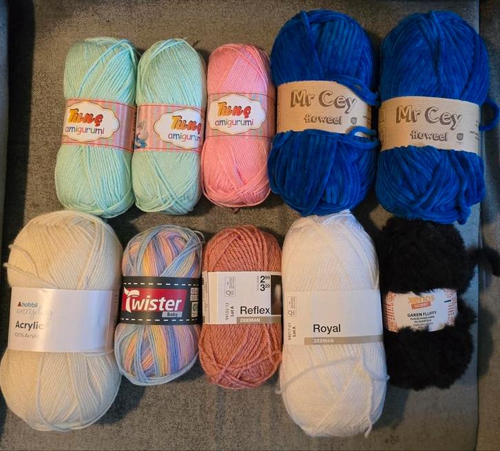 Diverse partij wol en garen, Hobby en Vrije tijd, Breien en Haken, Nieuw, Breien of Haken, Wol of Garen, Ophalen of Verzenden