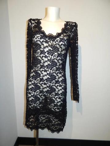 Rosemunde stretch jurkje tuniek open gewerkt kant look M beschikbaar voor biedingen