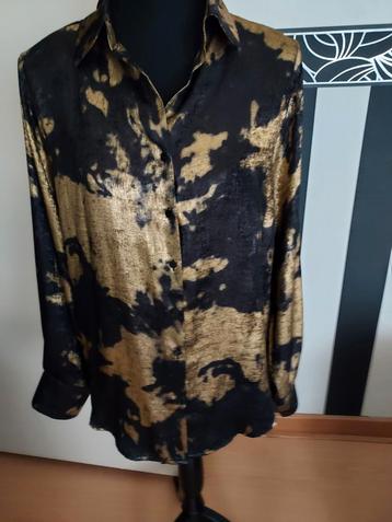 IVIVI Blouse - Zwart/Goud - Maat 42/44 (L) beschikbaar voor biedingen