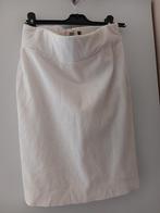Witte rib rok 38, Wit, Ophalen of Verzenden, Gedragen, Boven de knie
