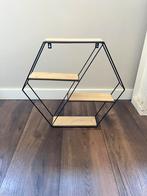Metalen wandrekje met hout, Huis en Inrichting, Woonaccessoires | Wandplanken en Boekenplanken, Ophalen, Gebruikt