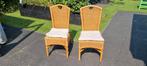 Rieten stoelen 2 stuks (Gratis), Huis en Inrichting, Ophalen, Gebruikt, Bruin, Twee