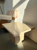 Travertine salontafel 60x50cm, Ophalen, 50 tot 100 cm, Zo goed als nieuw, Minder dan 50 cm