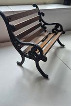 Gietijzeren poppen bankje, Tuin en Terras, Tuinbanken, Ophalen of Verzenden, Metaal
